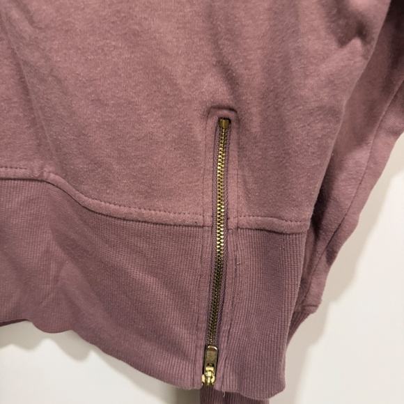 Old Navy Mauve Mock Neck Side Zip Cozy Fleece Sweatshirt L - Picture 2 of 5